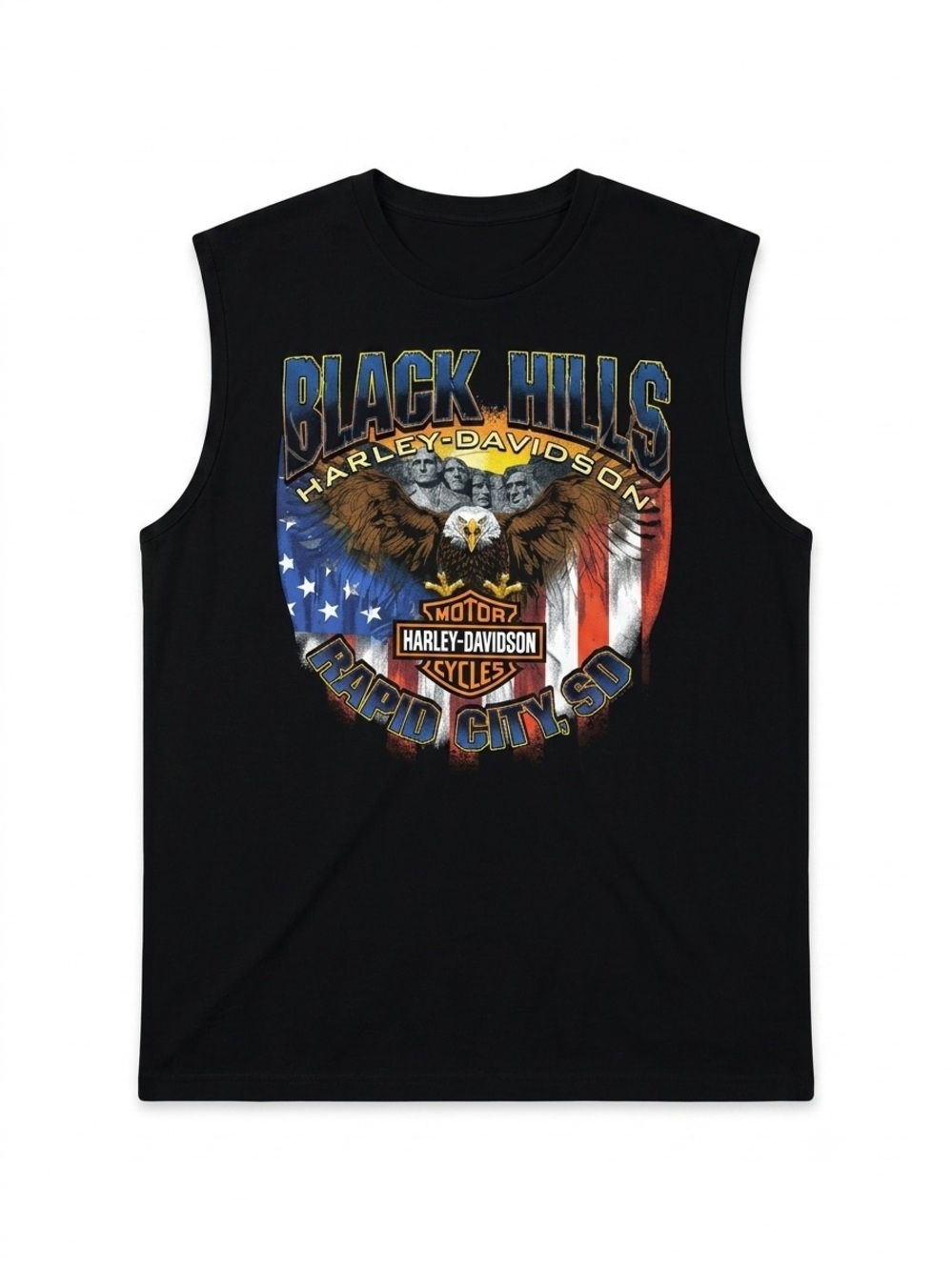 Harley-Davidson Black and Orange Bar & Shield Logo Tee